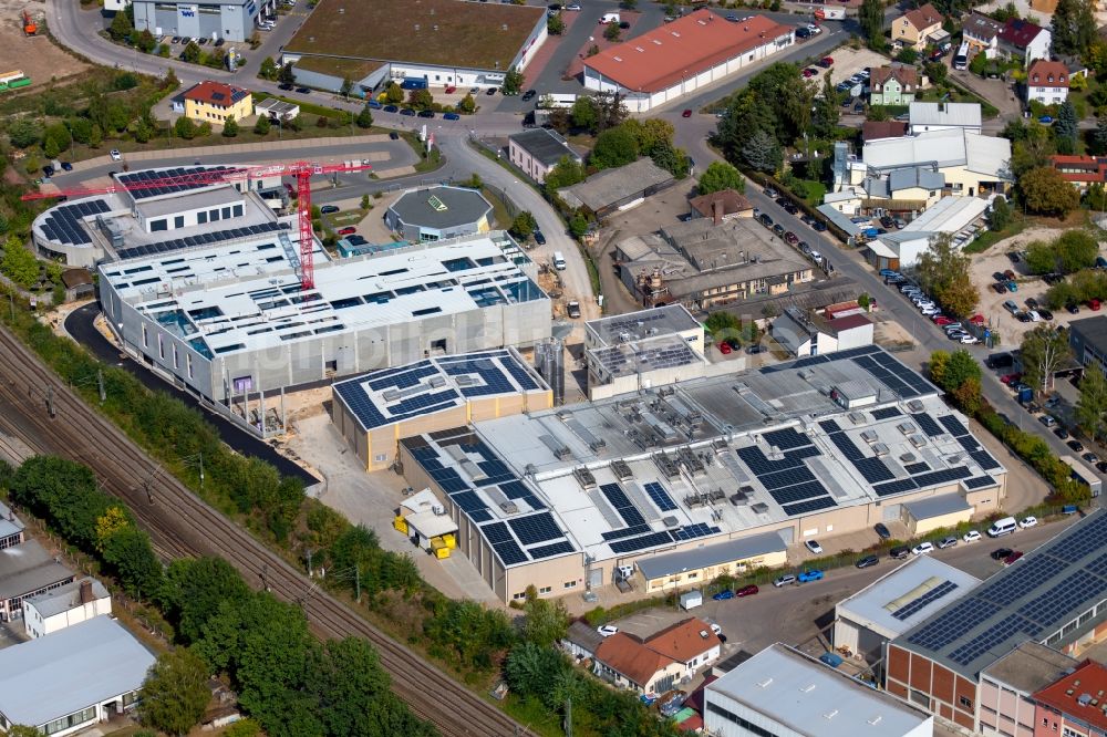 Luftaufnahme Schwabach - Erweiterungsbaustelle am Werksgelände der Dr. Klaus Karg KG in Schwabach im Bundesland Bayern, Deutschland