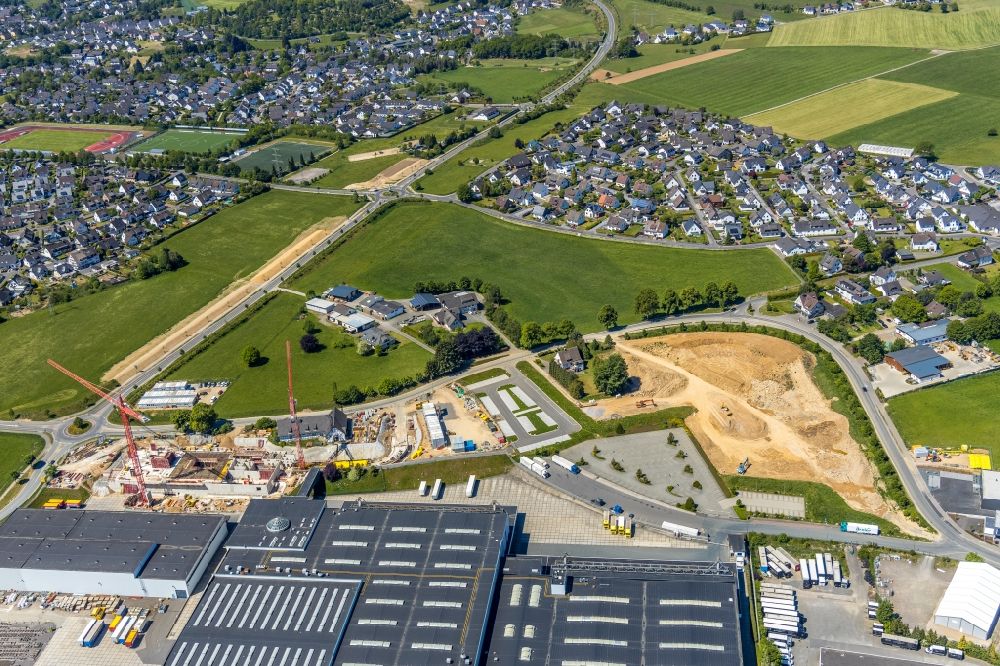 Luftbild Attendorn - Erweiterungsbaustelle am Werksgelände des Viega Werkes in Attendorn im Bundesland Nordrhein-Westfalen, Deutschland