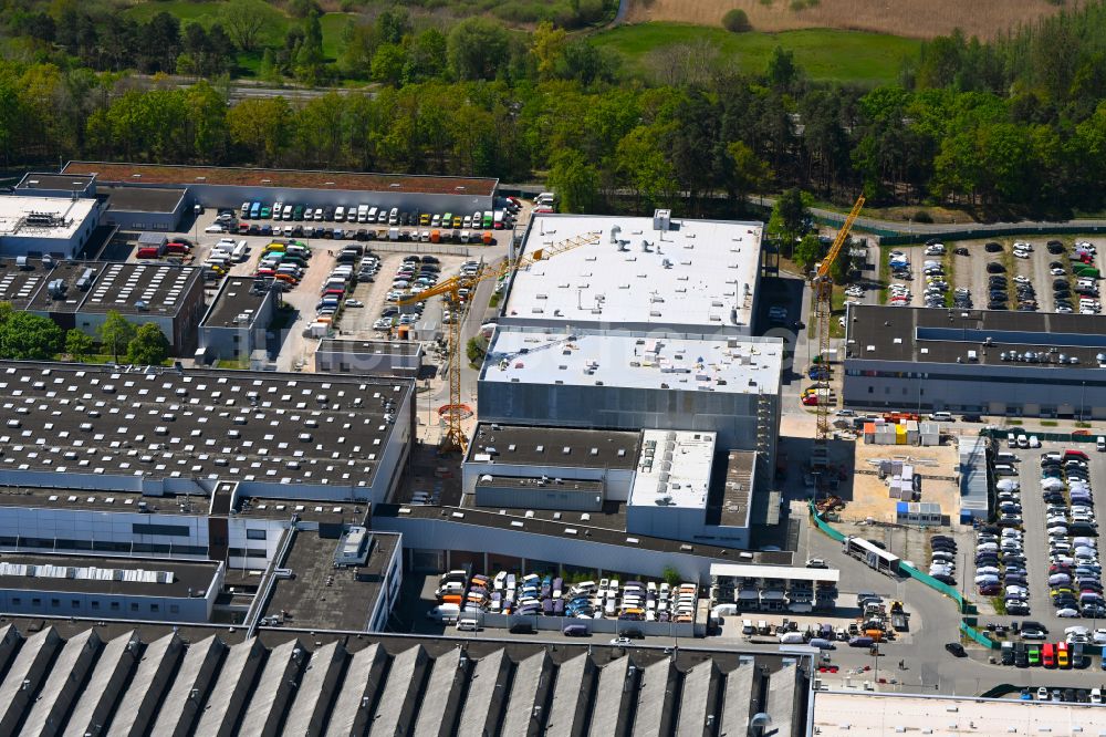 Luftbild Wolfsburg - Erweiterungsbaustelle am Werksgelände der VW Volkawagen AG in Wolfsburg im Bundesland Niedersachsen, Deutschland