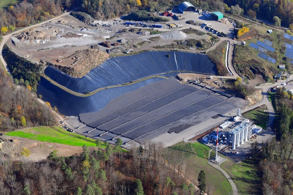 Luftbild Wehr - Erweiterungsgebiet auf dem Gelände der aufgeschütteten Mülldeponie Lachengraben in Wehr im Bundesland Baden-Württemberg