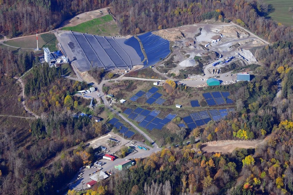 Luftbild Wehr - Erweiterungsgebiet auf dem Gelände der aufgeschütteten Mülldeponie Lachengraben in Wehr im Bundesland Baden-Württemberg