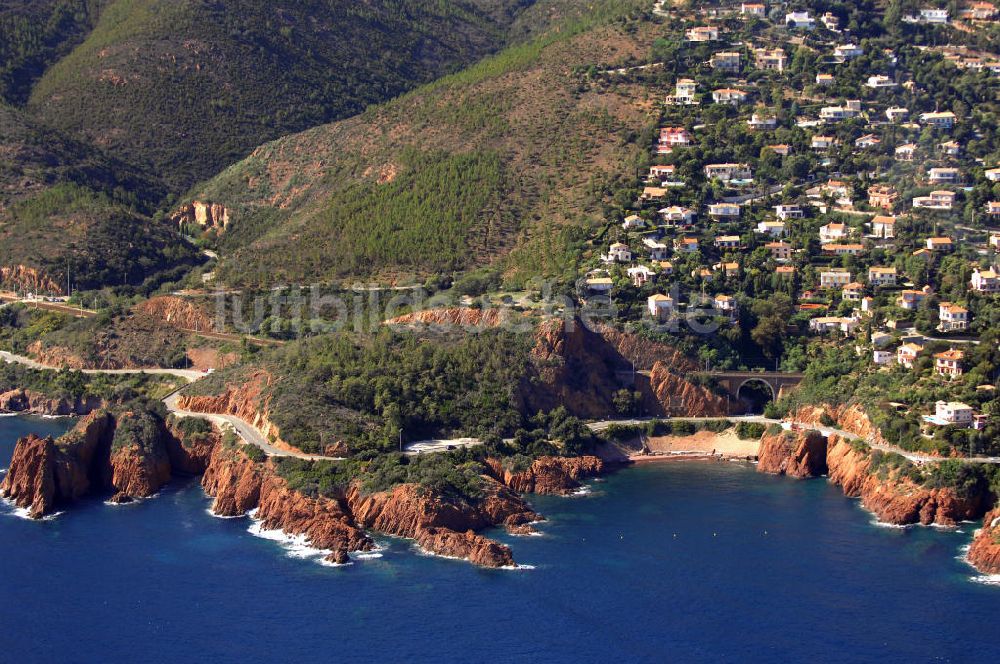 Luftaufnahme Miramar - Esterel-Küste an der Cote d'Azur in Frankreich