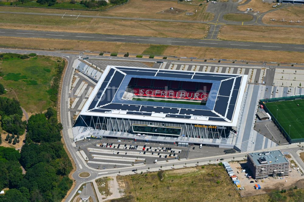 Luftaufnahme Freiburg im Breisgau - Europa-Park-Stadion in Freiburg im Breisgau im Bundesland Baden-Württemberg, Deutschland