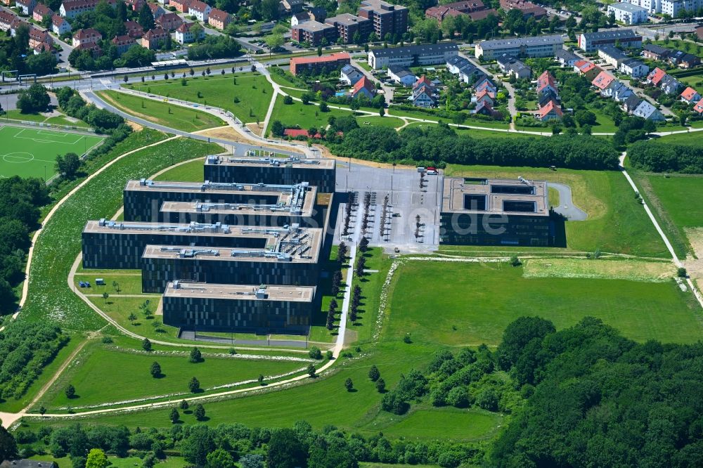 Bielefeld von oben - Fachhochschule und das Forschungsinstitut Cluster of Excellence Cognitive Interaction Technology mit dem CITEC-Gebäude in Bielefeld im Bundesland Nordrhein-Westfalen