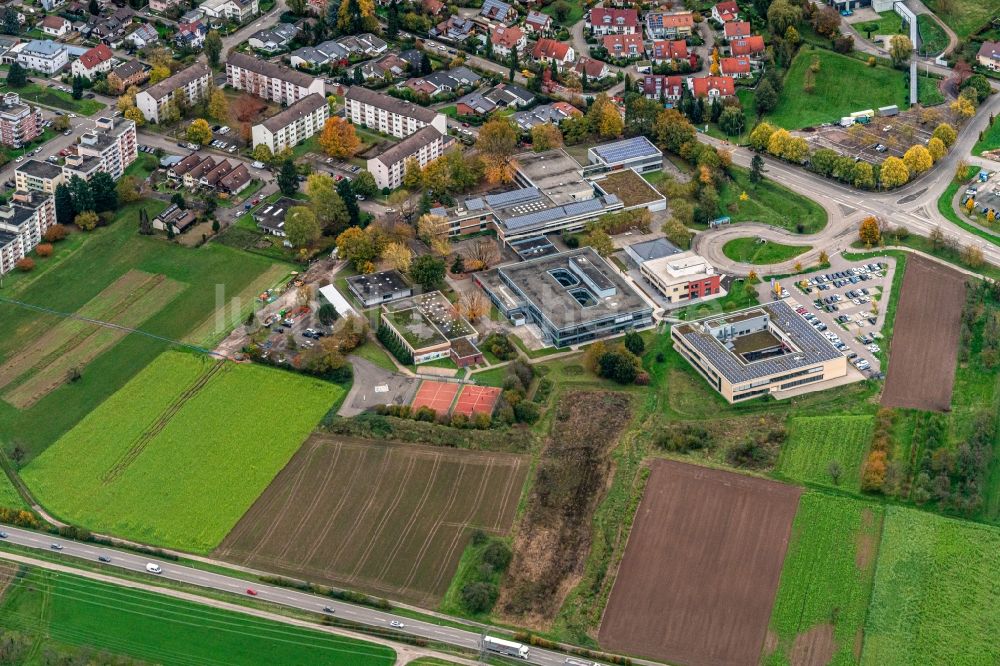 Gengenbach von oben - Fachhochschule Hochschule Offenburg Bildungscampus in Gengenbach im Bundesland Baden-Württemberg, Deutschland