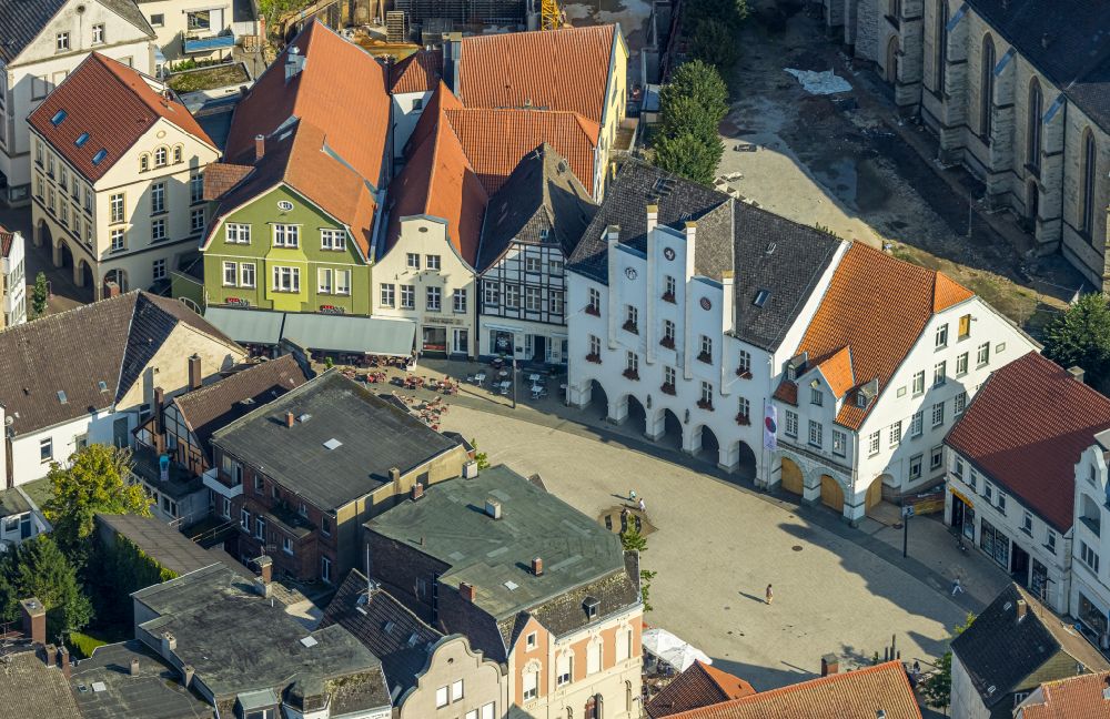 Luftbild Beckum - Fachwerkhaus- und Mehrfamilienhaus- Wohngebiet in Beckum im Bundesland Nordrhein-Westfalen, Deutschland
