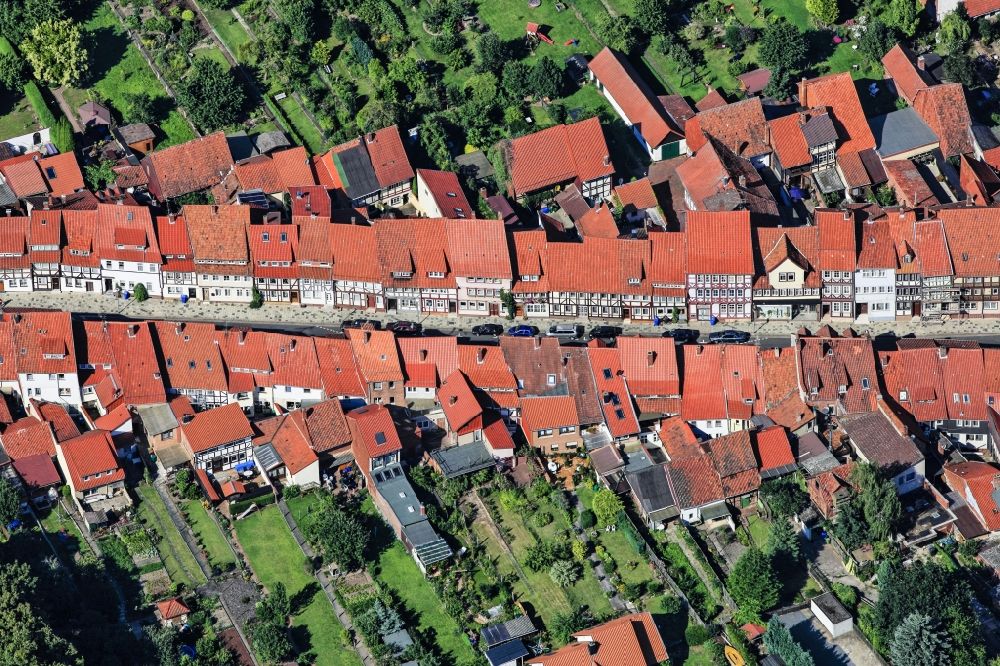 Luftbild Duderstadt - Fachwerkhäuser in der Westertorstraße in der Altstadt von Duderstadt im Bundesland Niedersachsen