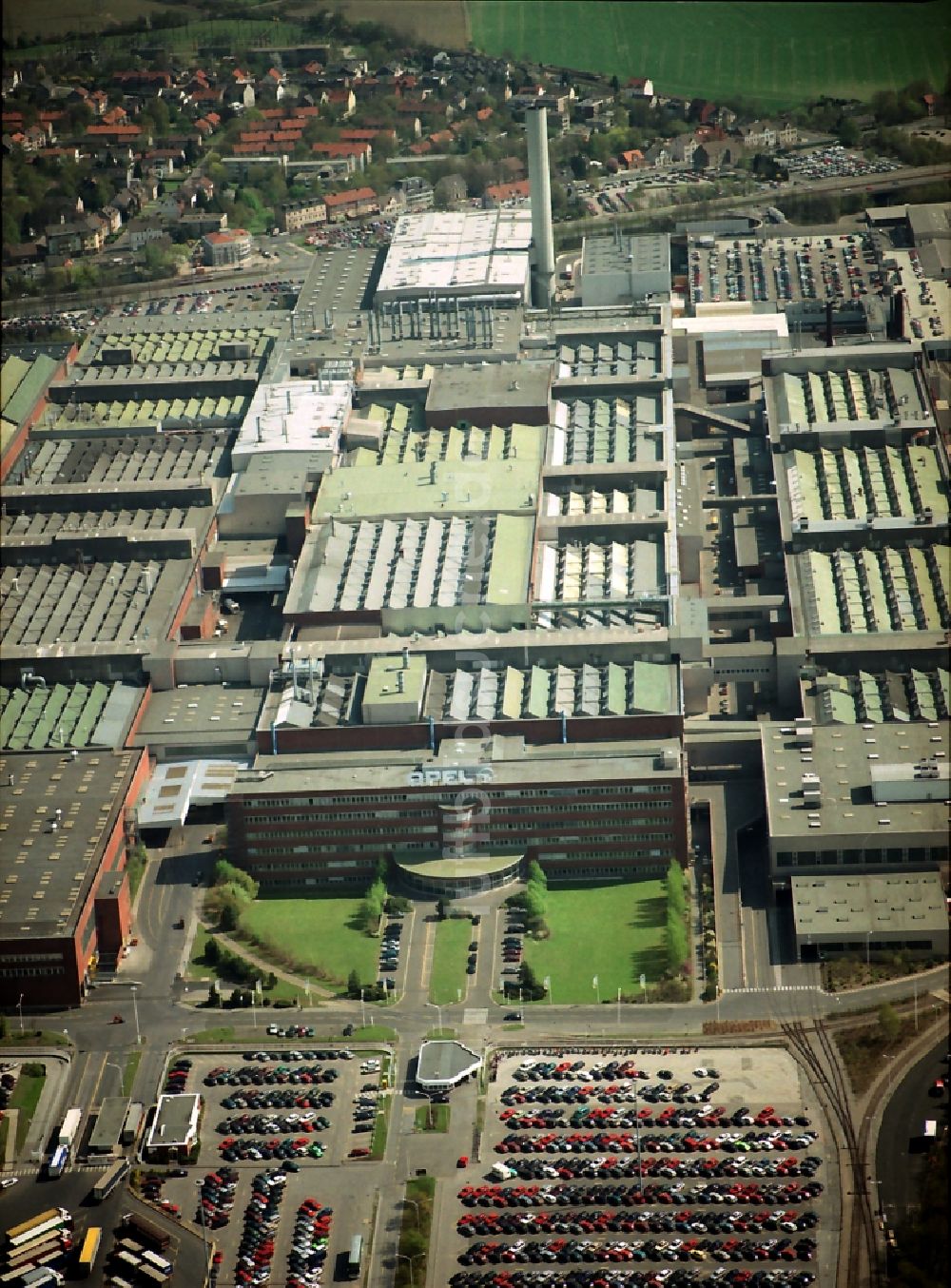 Luftbild Bochum - Fahrzeugbau- Werksgelände der Opel AG in Bochum im Bundesland Nordrhein-Westfalen, Deutschland
