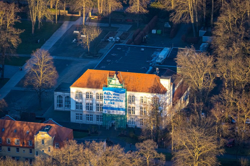 Luftbild Hamm - Fassadensanierung Kurhaus- Gebäude Kurhaus Bad Hamm in Hamm im Bundesland Nordrhein-Westfalen, Deutschland
