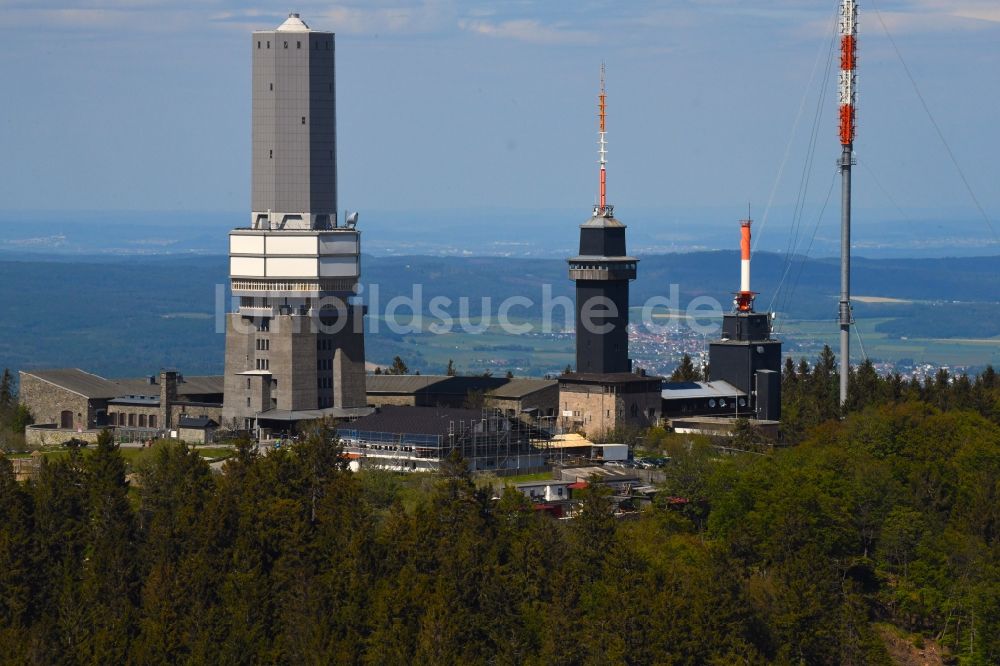 Schmitten von oben - Feldbergturm auf dem Großer Feldberg in Schmitten im Bundesland Hessen, Deutschland