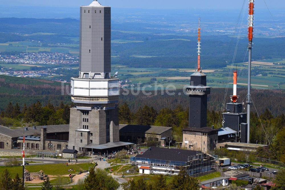 Luftaufnahme Schmitten - Feldbergturm auf dem Großer Feldberg in Schmitten im Bundesland Hessen, Deutschland