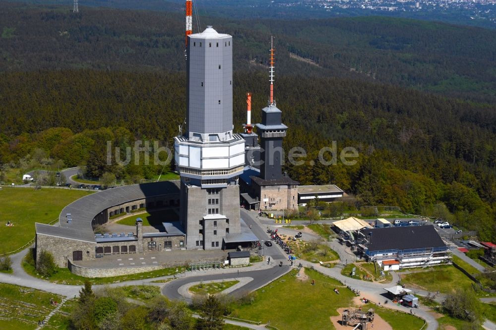 Luftaufnahme Schmitten - Feldbergturm auf dem Großer Feldberg in Schmitten im Bundesland Hessen, Deutschland