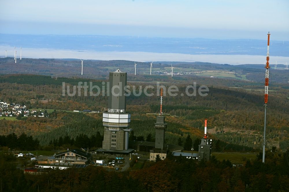 Luftbild Schmitten - Feldbergturm auf dem Großer Feldberg in Schmitten im Bundesland Hessen, Deutschland