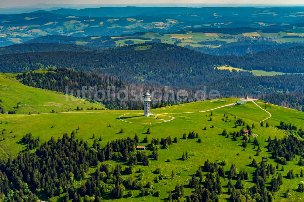 Luftaufnahme Feldberg (Schwarzwald) - Feldbergturm (Schwarzwald) auf dem Feldberg im Bundesland Baden-Württemberg