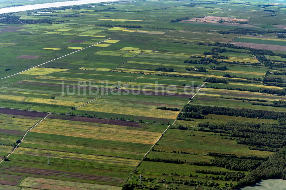 Luftaufnahme Sandstedt - Felder in Sandstedt im Bundesland Niedersachsen, Deutschland