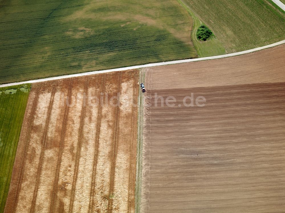 Luftbild Wutach OT Ewattingen - Feldstrukturen bei Ewattingen im Bundesland Baden-Württemberg