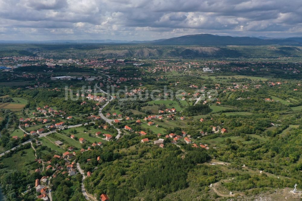 Luftbild Kovacic - Felsen- und Berglandschaft Dinarisches Gebirge in Kovacic in Sibensko-kninska zupanija, Kroatien