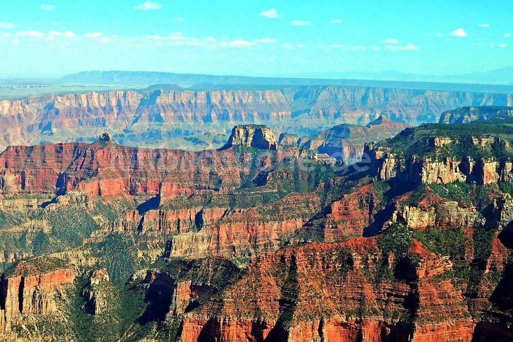 Luftbild North Rim - Felsen- und Berglandschaft des Grand Canyon National Park in North Rim in Arizona, USA