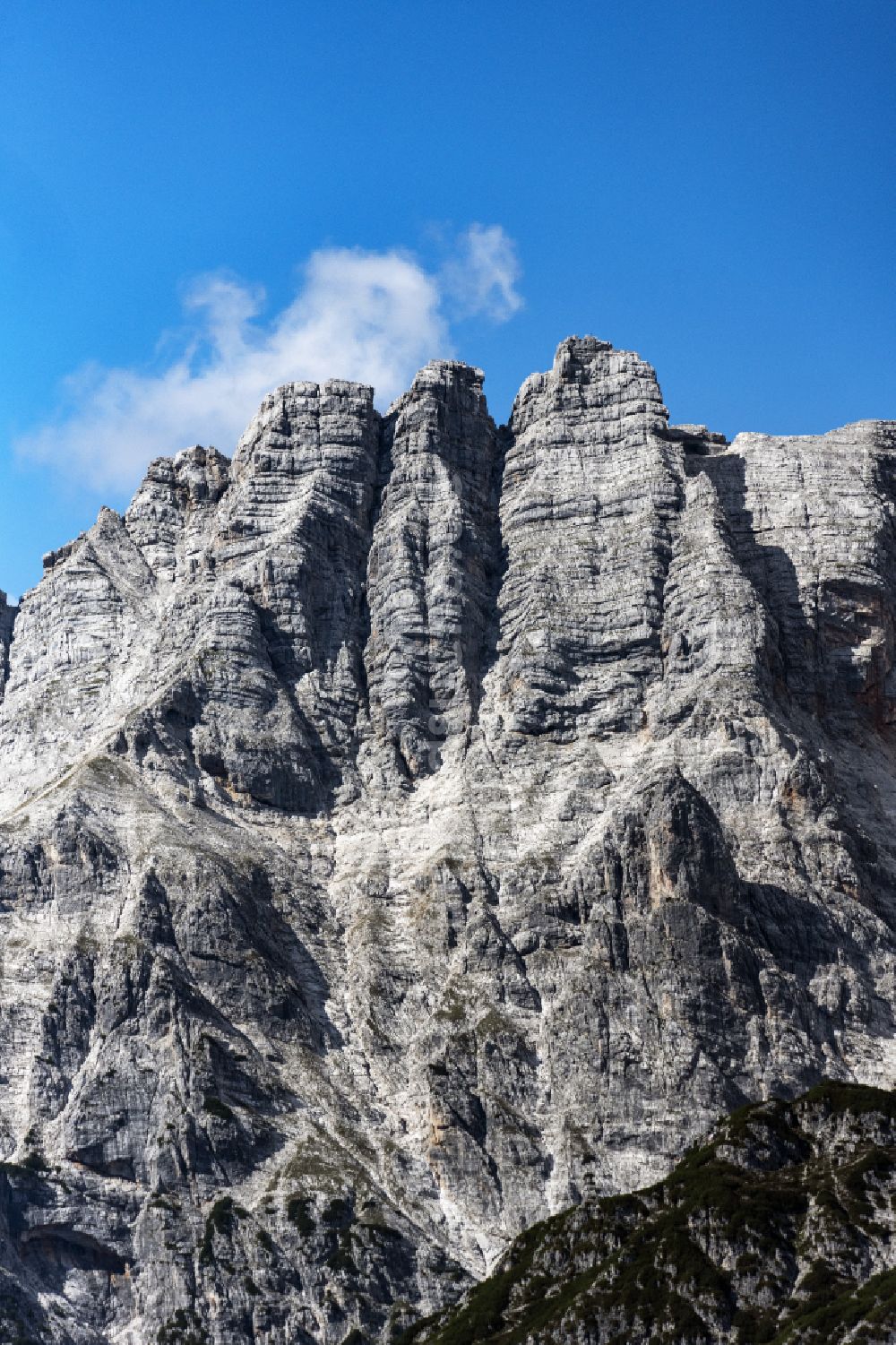 Luftaufnahme Sonnberg - Felsen- und Berglandschaft der Leoganger Steinberge in Sonnberg in Salzburg, Österreich