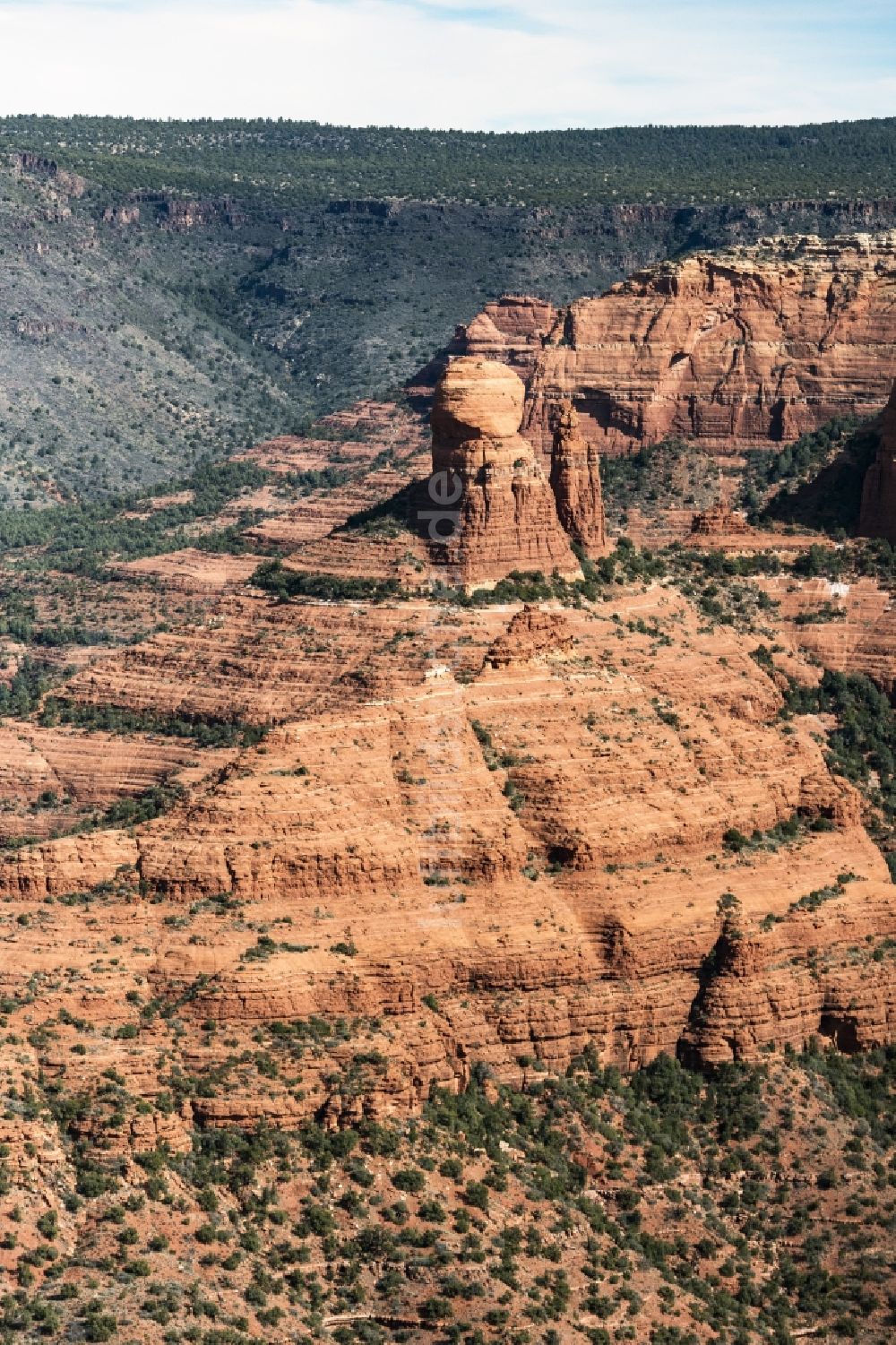 Luftbild Sedona - Felsen- und Berglandschaft in Sedona in Arizona, USA