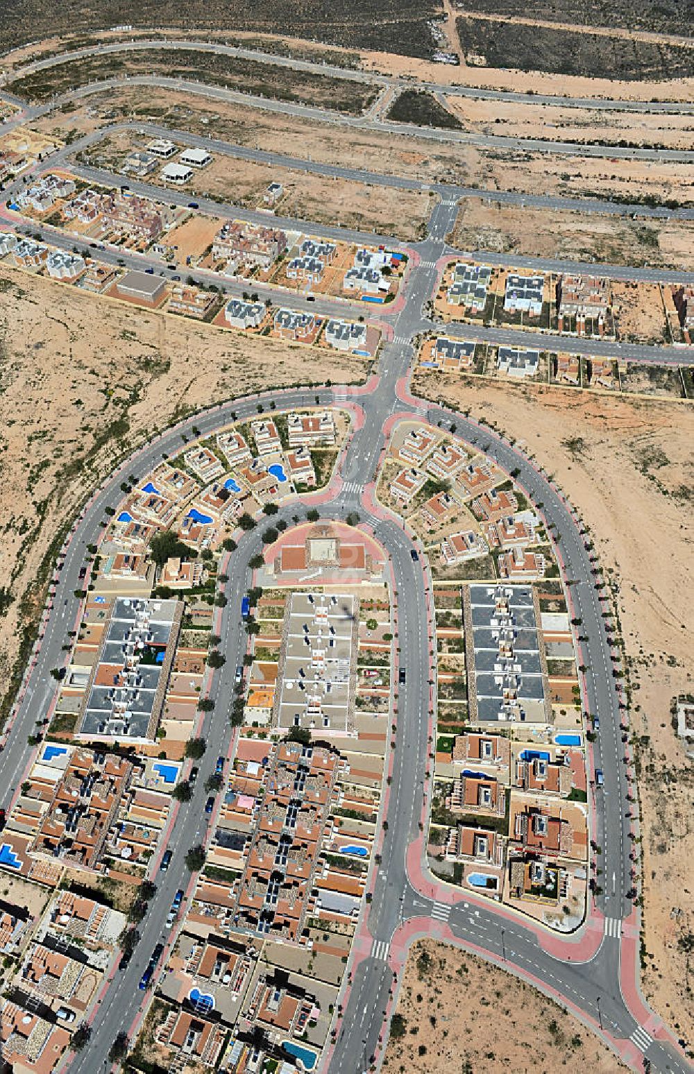 Luftbild Casa Pelada - Ferien- Immobilienleerstand bei Casa Pelada in der Region Murcia in Spanien