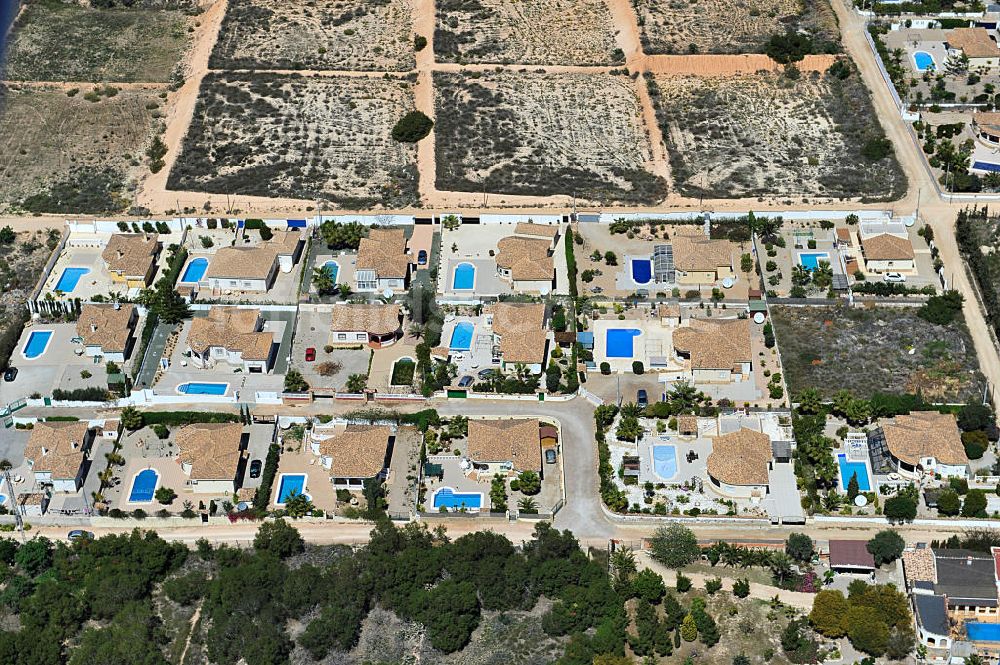 Casas Del Cura von oben - Ferien- Immobilienleerstand bei Casas Del Cura in der Region Murcia in Spanien