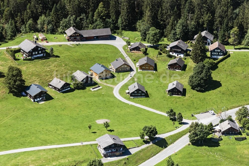Schwarzenberg von oben - Ferienhaus Anlage am Bödele in Schwarzenberg in Vorarlberg, Österreich