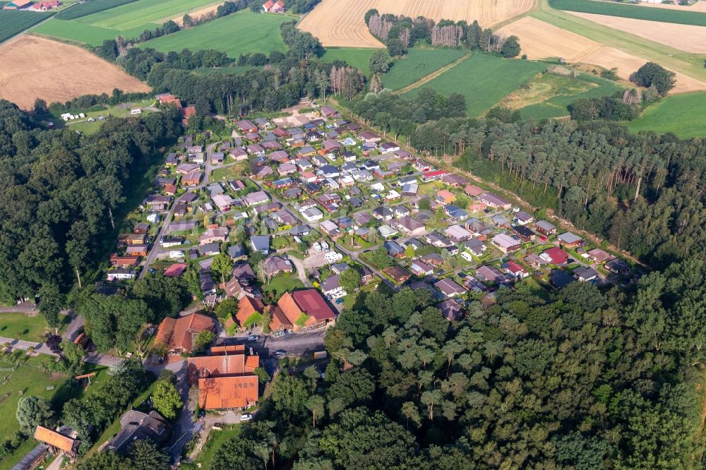 Velen von oben - Ferienhaus Anlage Erholungsgebiet Waldvelen in Velen im Bundesland Nordrhein-Westfalen, Deutschland