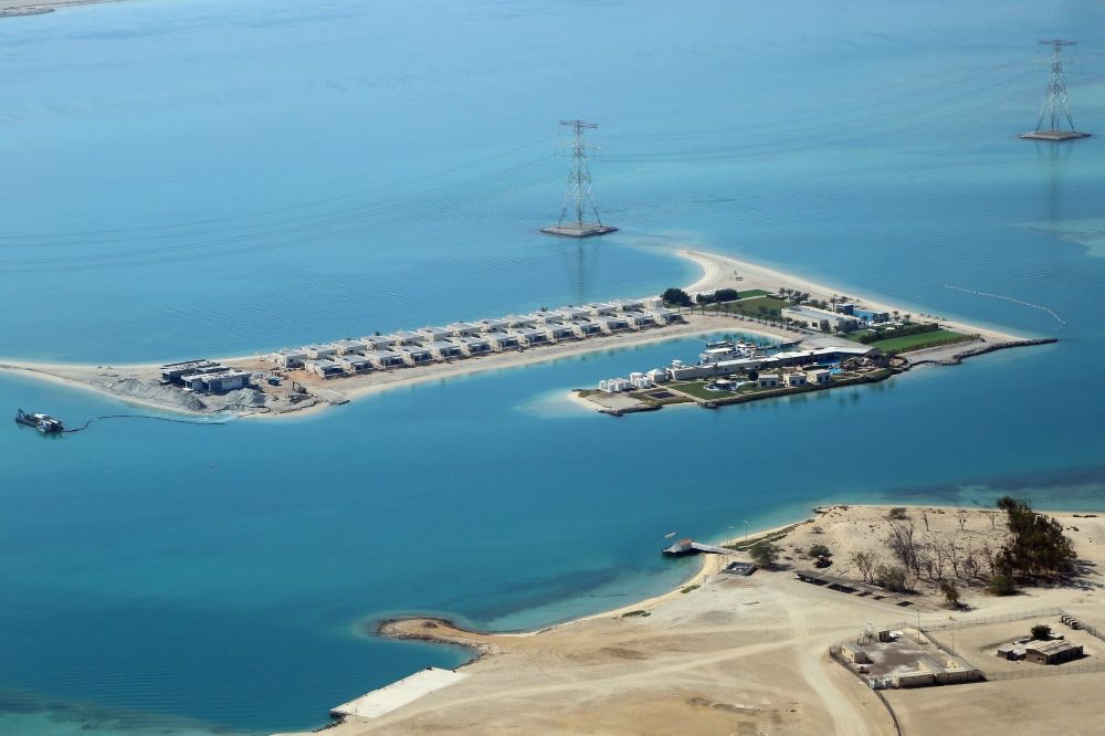 Luftbild Abu Dhabi - Ferienhaus- Anlage der Ferienanlage Happiness Island in Abu Dhabi in Vereinigte Arabische Emirate
