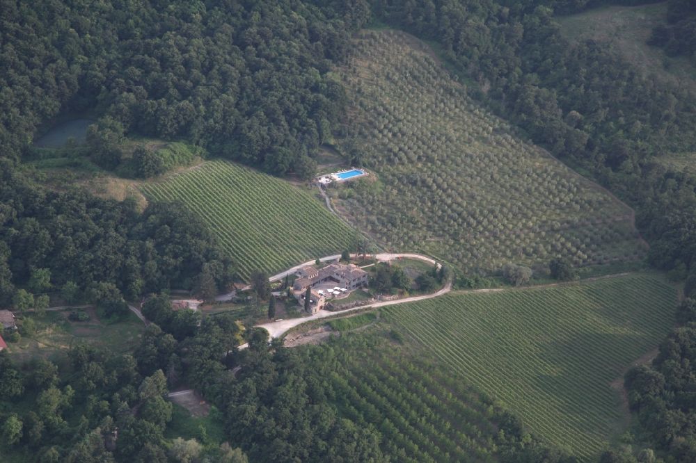 Luftaufnahme Orvieto Lapone - Ferienhaus- Anlage des Ferienparks Agriturismo Lapone in Orvieto Lapone in Umbrien in Italien
