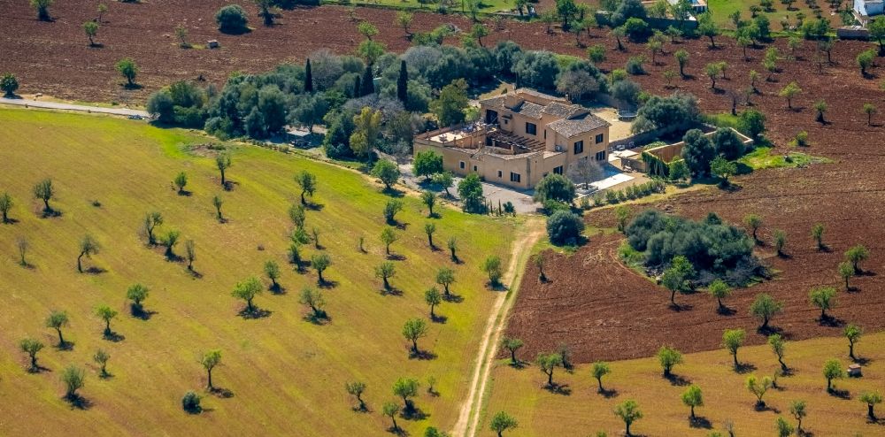 Luftaufnahme Palma - Ferienhaus Anlage - Finca im Ortsteil Son Sardina in Palma in Balearische Insel Mallorca, Spanien