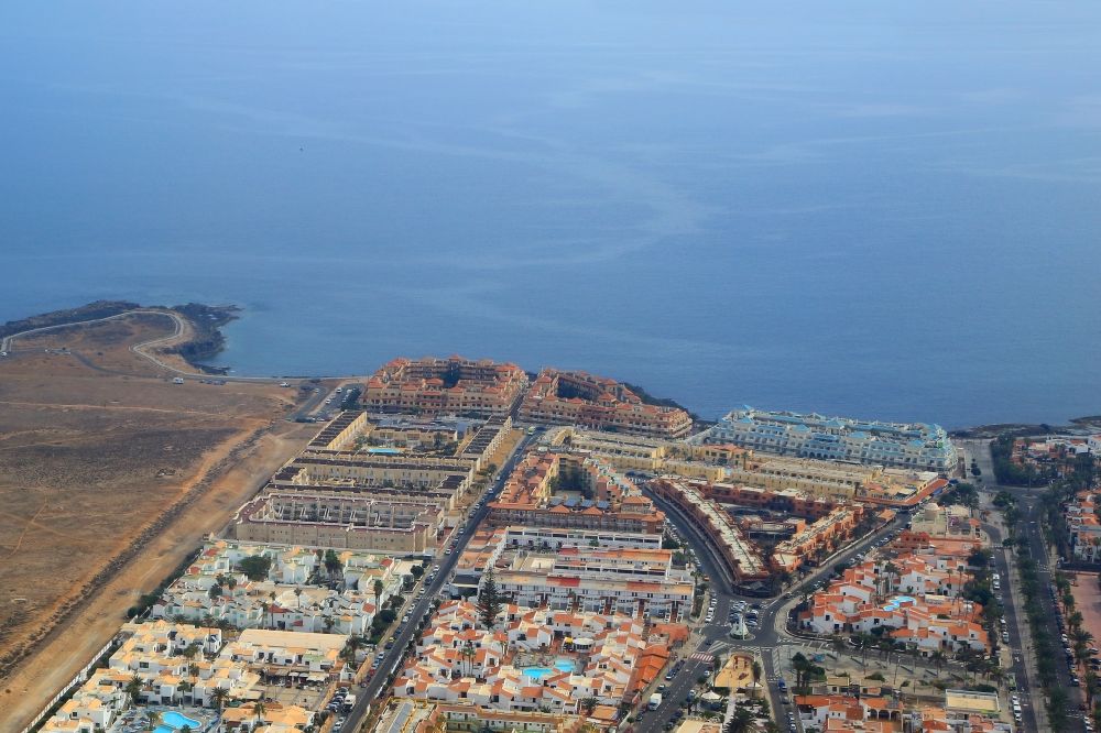 Luftbild Castillo Caleta de Fuste - Ferienhaus- Anlage auf Fuerteventura, Kanarische Inseln, in Caleta de Fuste, Canarias, Spanien