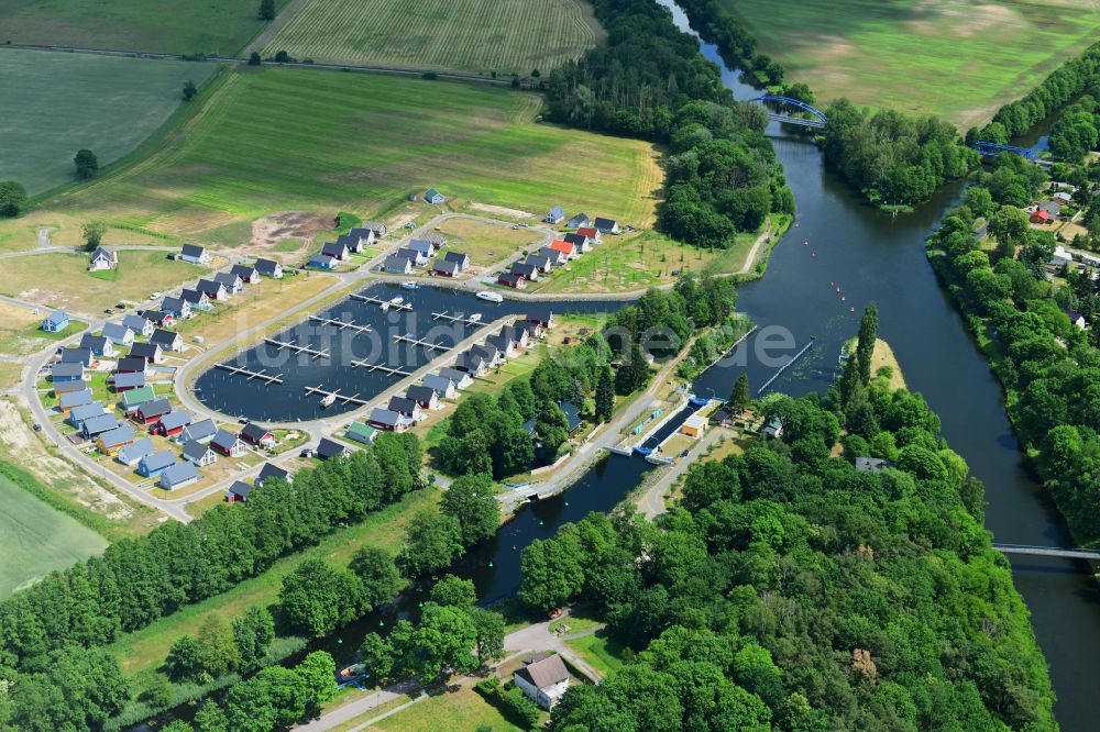 Luftbild Zerpenschleuse - Ferienhaus Anlage Hafendorf in Zerpenschleuse im Bundesland Brandenburg, Deutschland