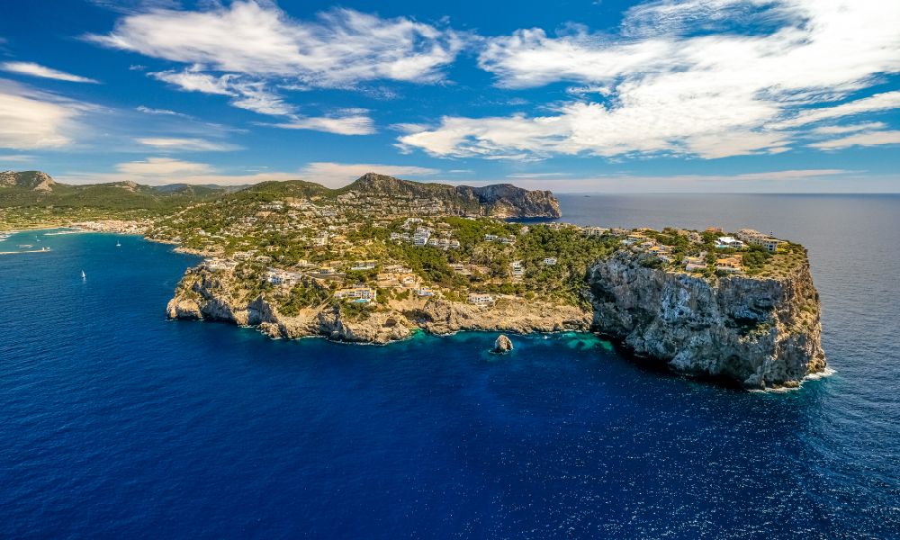 Luftbild Andratx - Ferienhaus Anlage auf der Halbinsel Mola bei Andratx in Balearische Insel Mallorca, Spanien
