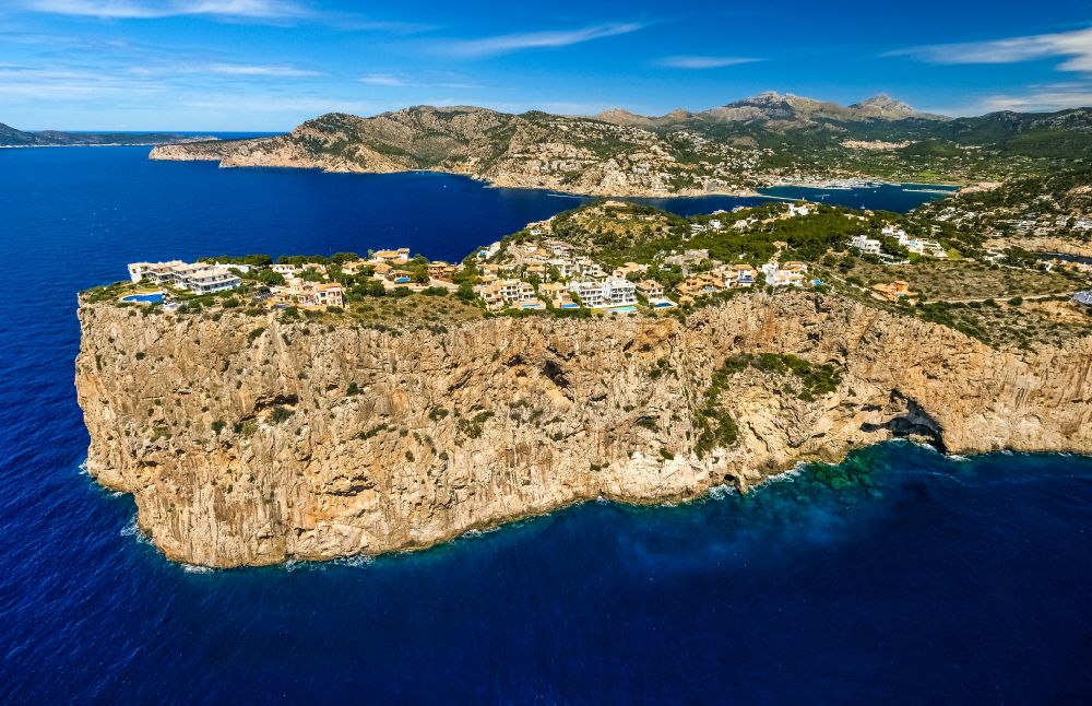 Luftaufnahme Andratx - Ferienhaus Anlage auf der Halbinsel Mola bei Andratx in Balearische Insel Mallorca, Spanien
