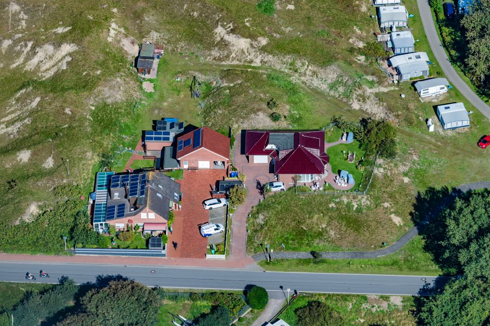 Luftbild Norderney - Ferienhaus Anlage Haus Johanni auf der Insel Norderney im Bundesland Niedersachsen, Deutschland