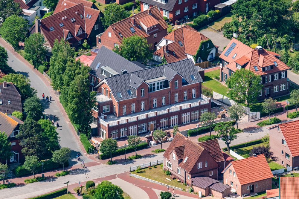Luftaufnahme Langeoog - Ferienhaus Anlage Lüttjeod Apartmentvilla in Langeoog im Bundesland Niedersachsen, Deutschland