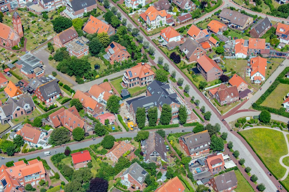 Luftaufnahme Langeoog - Ferienhaus Anlage Lüttjeod Apartmentvilla in Langeoog im Bundesland Niedersachsen, Deutschland