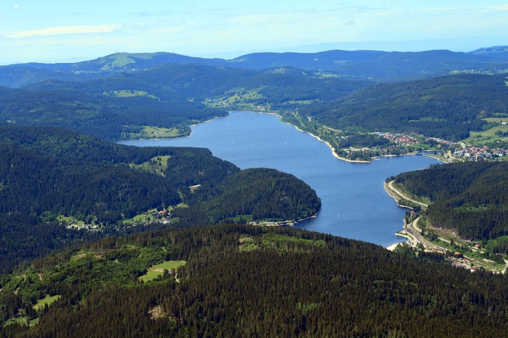 Luftaufnahme Schluchsee - Ferienregion um den Schluchsee im Schwarzwald in Schluchsee im Bundesland Baden-Württemberg, Deutschland