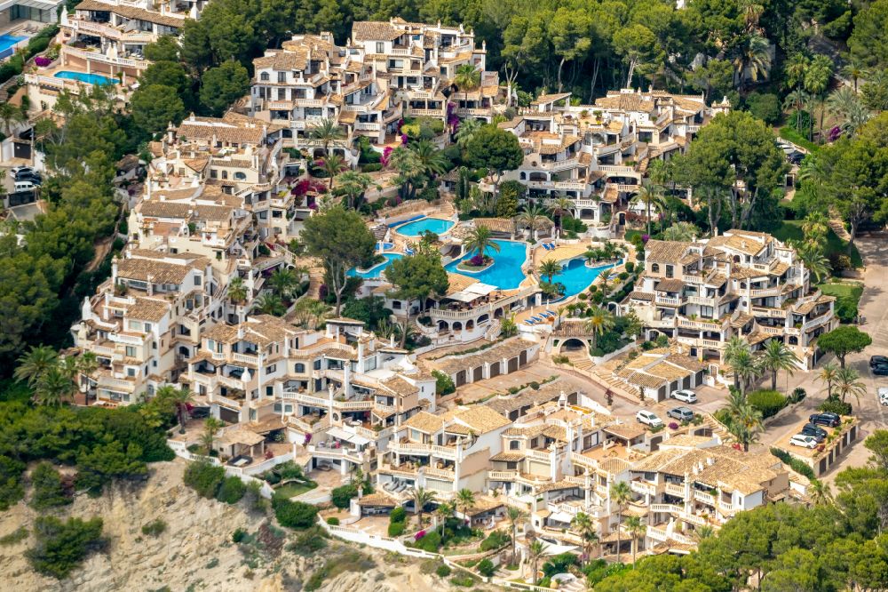 Costa de la Calma von oben - Ferienwohnungsanlage Club Monte de Oro in Costa de la Calma in Balearische Insel Mallorca, Spanien