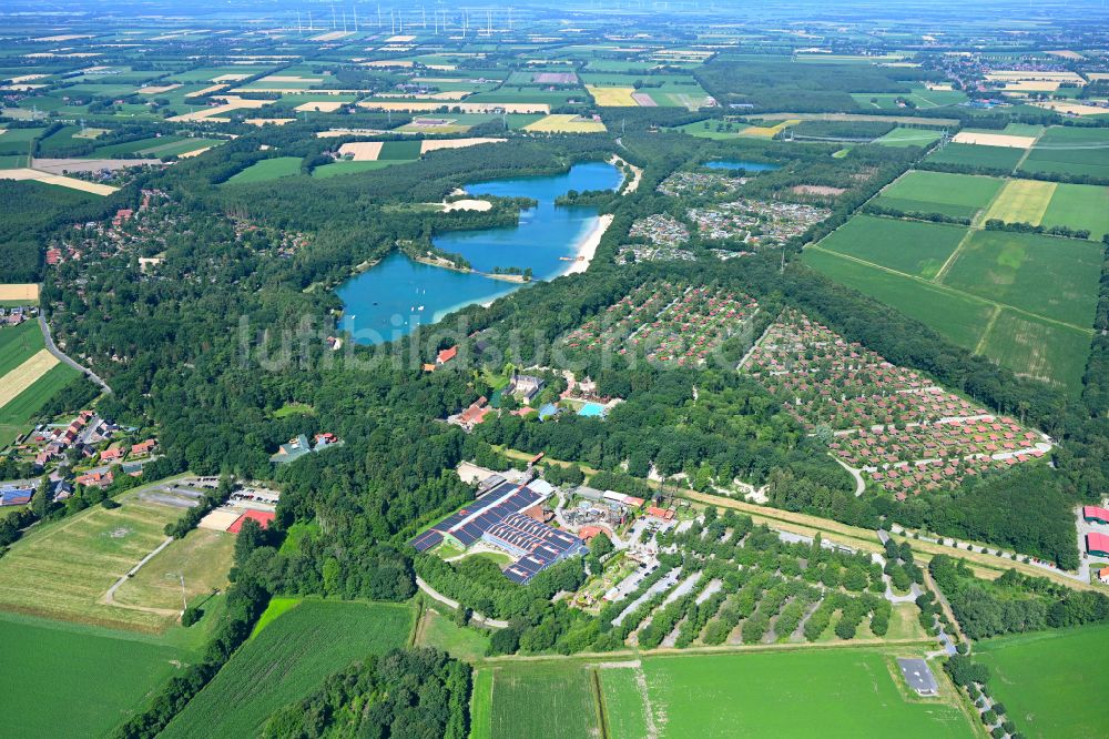Luftaufnahme Haren (Ems) - Ferienzentrum Schloss Dankern am Dankernsee in Haren (Ems) im Bundesland Niedersachsen, Deutschland