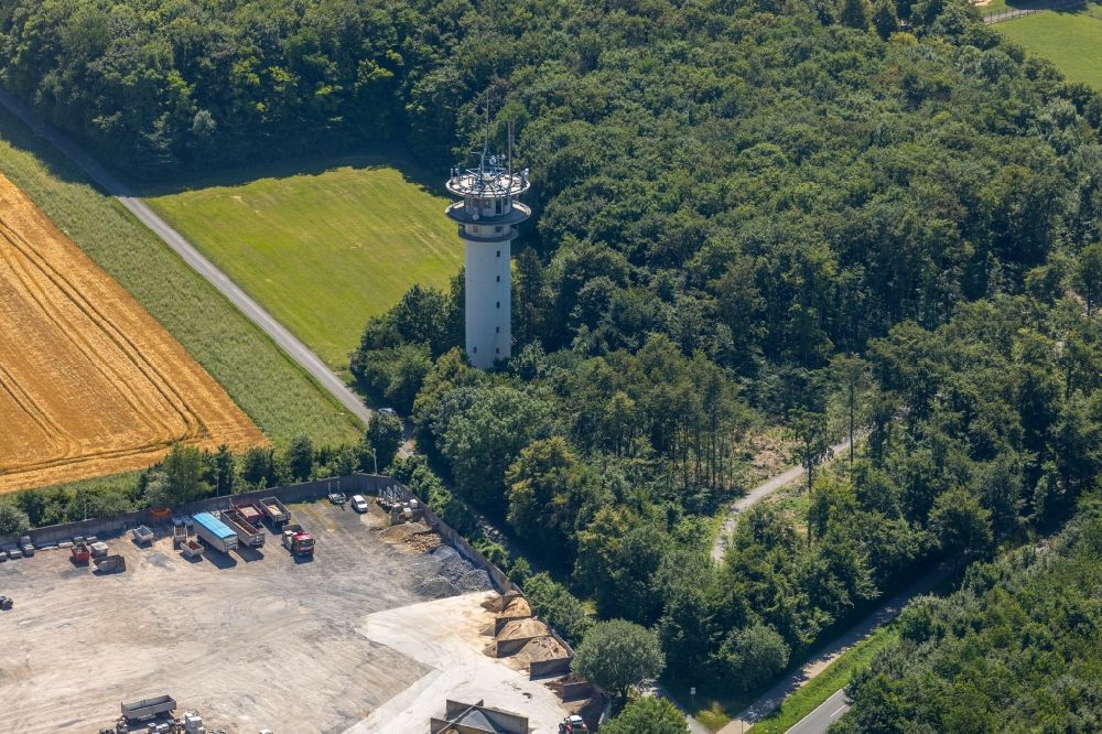 Luftaufnahme Beckum - Fernmeldeturm und Fernsehturm in Beckum im Bundesland Nordrhein-Westfalen, Deutschland