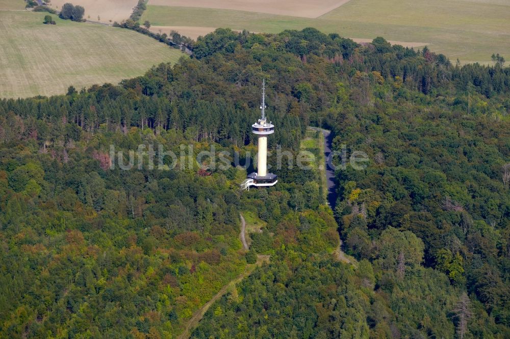 Luftaufnahme Dransfeld - Fernmeldeturm und Fernsehturm in Dransfeld im Bundesland Niedersachsen, Deutschland