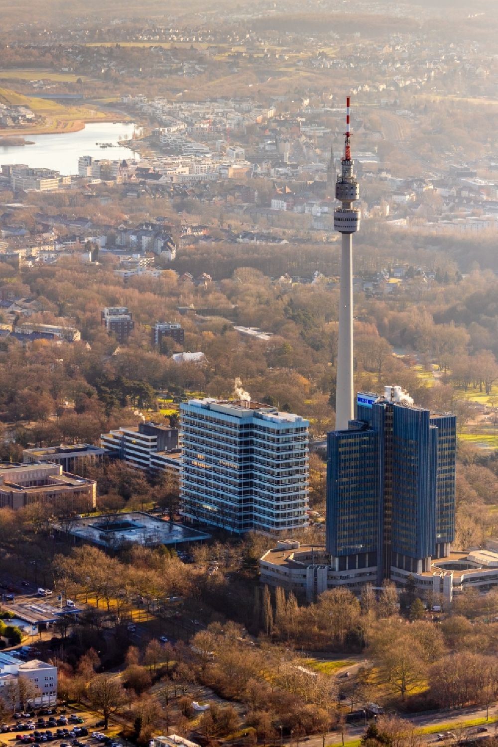 Luftbild Dortmund - Fernmeldeturm und Fernsehturm Florianturm in Dortmund im Bundesland Nordrhein-Westfalen, Deutschland