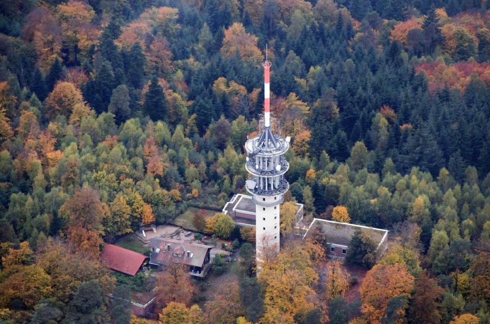 Luftbild Sinzheim - Fernmeldeturm und Fernsehturm Fremersberg in Sinzheim im Bundesland Baden-Württemberg