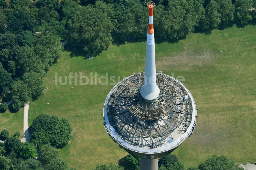 Luftaufnahme Köln - Fernmeldeturm und Fernsehturm in Köln im Bundesland Nordrhein-Westfalen, Deutschland