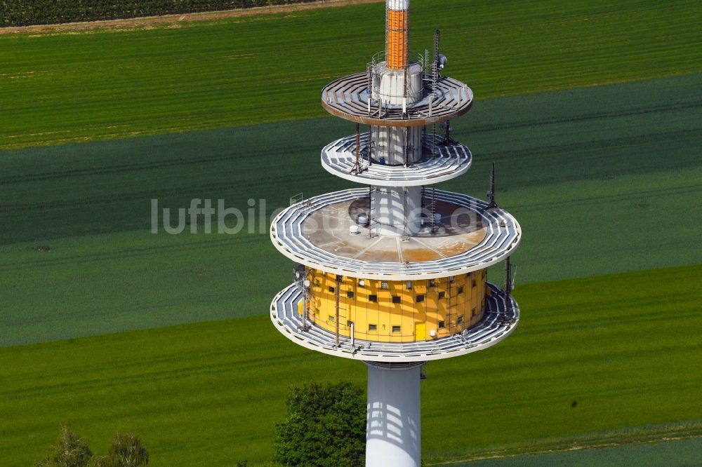 Ober-Olm aus der Vogelperspektive: Fernmeldeturm und Fernsehturm in Ober-Olm im Bundesland Rheinland-Pfalz, Deutschland