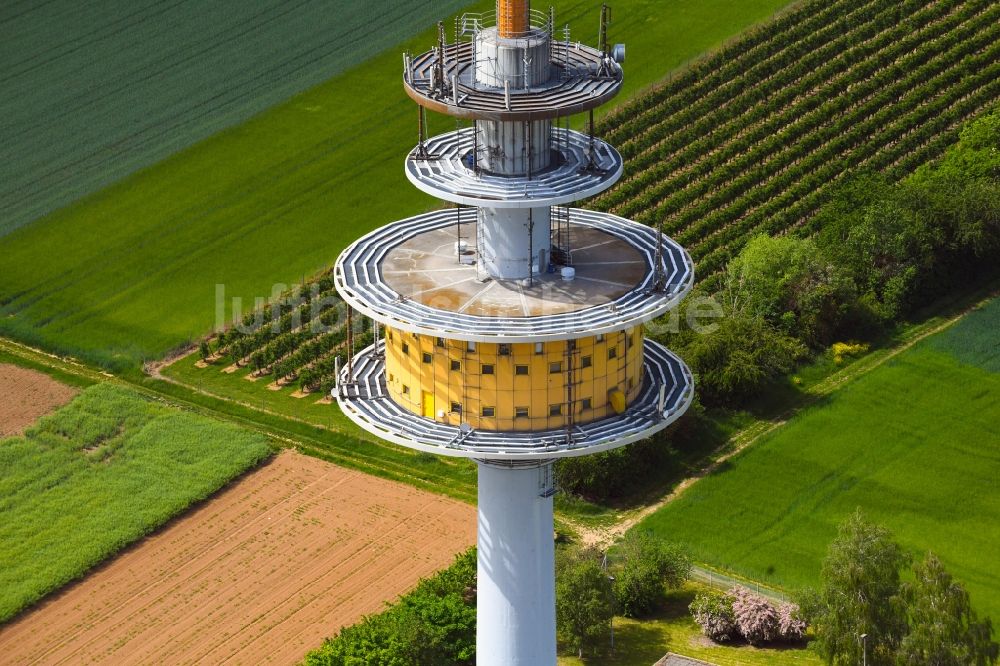 Luftbild Ober-Olm - Fernmeldeturm und Fernsehturm in Ober-Olm im Bundesland Rheinland-Pfalz, Deutschland