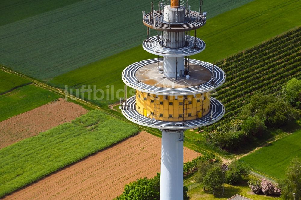 Luftaufnahme Ober-Olm - Fernmeldeturm und Fernsehturm in Ober-Olm im Bundesland Rheinland-Pfalz, Deutschland