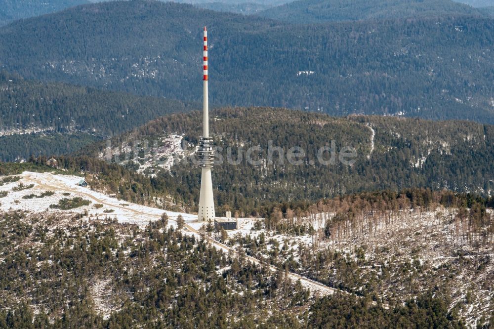 Sasbachwalden von oben - Fernmeldeturm und Fernsehturm in Sasbachwalden im Bundesland Baden-Württemberg, Deutschland